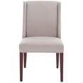 thumbnail image 6 of SAFAVIEH Lauren Contemporary Linen Solid Dining Side Chair, Taupe (Set of 2), 6 of 15