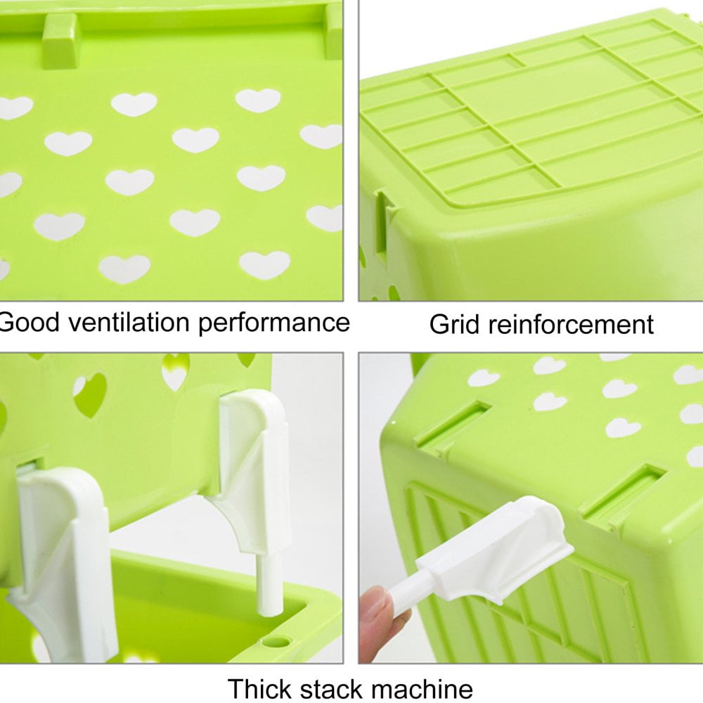 LEEYNEER Plastic Stackable Storage Bins for Pantry  Closet Organizer Plastic Bins Snack Organizer for Pantry Fruit and Vegetable Basket for Kitchen  Garage  Kid Room Toy Organizers and St