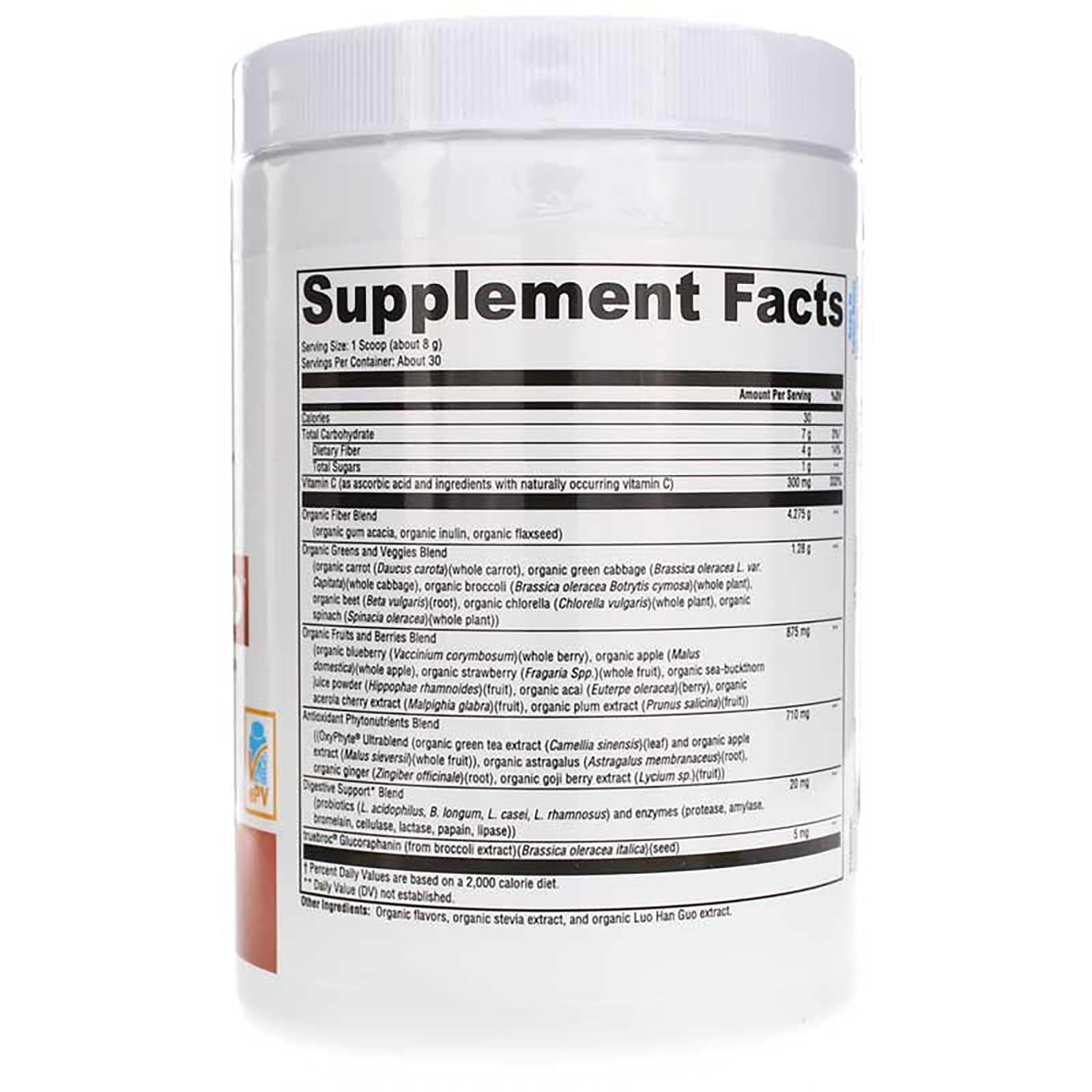 XYMOGEN OrganiX PhytoFood - Superfood Powder Drink Mix for Digestive Health - Greens, Fruit & Phytonutrients - Probiotics, Antioxidants & Digestive Enzymes - Gluten-Free & Non-GMO - 30 Servings