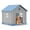 Blue&Grey, variant on EasyUp Dog House Indoor Outdoor for Small to Large Sized Dogs Indoor Outdoor Doghouse Puppy Shelter with Elevated Floor, Easy to Assemble (Blue&Grey, 31Inch(31.18 * 33.7 * 32.52))
