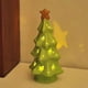 thumbnail image 4 of Adorno navideño de cerámica | Decoración navideña en miniatura | Acabado verde brillante | Decoración de escritorio y mesa | Regalo navideño con tarjeta de felicitación, 4 of 5