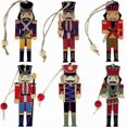 thumbnail image 3 of Christmas Background. Wooden Soldier Pendant Holiday Ornaments, 3 of 5