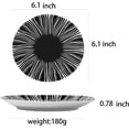 6 Inch Set of 4 Assorted Designs Porcelain Plates With Patterns Black ...