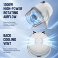 thumbnail image 5 of ZENSTYLE 1300W Floor Hair Dryer Rolling Salon Standing Bonnet White, 5 of 11