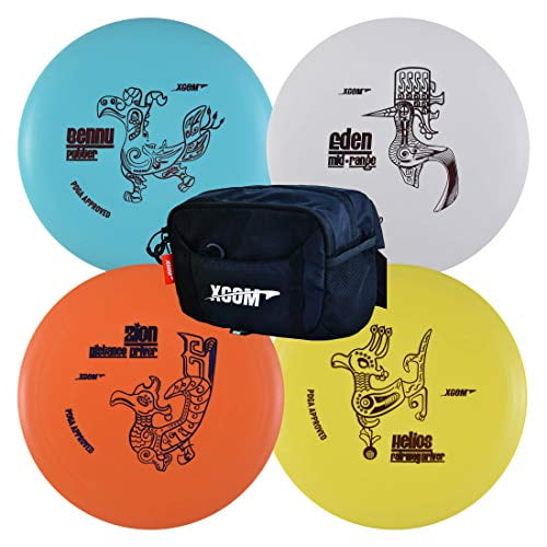 Infinite Discs Disc Golf Beginner 4 Disc Starter Set with Disc Golf Bag