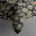 thumbnail image 5 of Black Daisy Flower Orange Centers Pattern Square Tablecloth,Waterproof Square Table Cover,Wipeable Spillproof Washable Table Cover for Home Kitchen Party Decor 42"X42"(107x107cm), 5 of 6