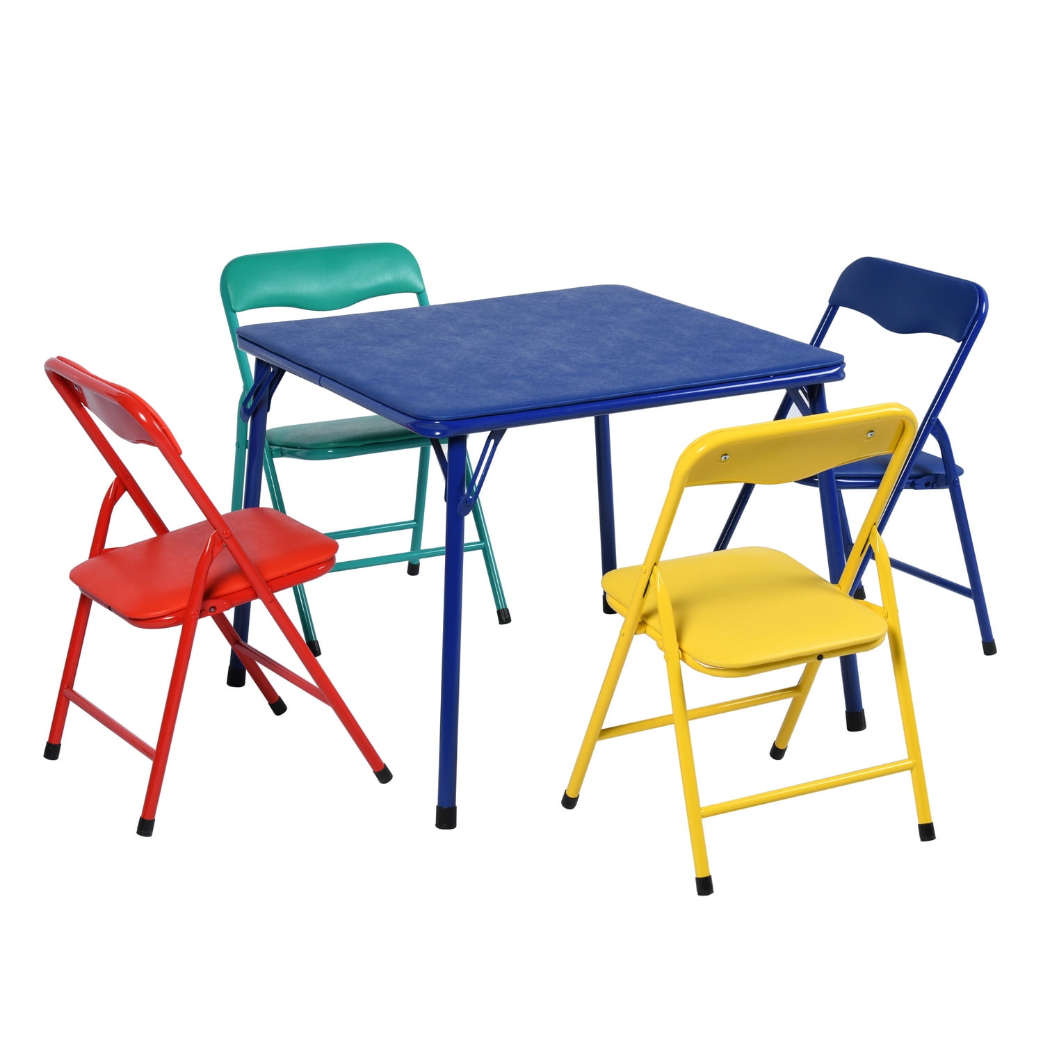 Homy Casa Kids Game Card Table and Chair Set, 5-Piece Toddler Furniture for Playroom & Preschool