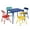 Playroom Brights, variant on Homy Casa Kids Picnic Table Set of 3, Foldable Table and Chairs for Outdoor & Indoor Play