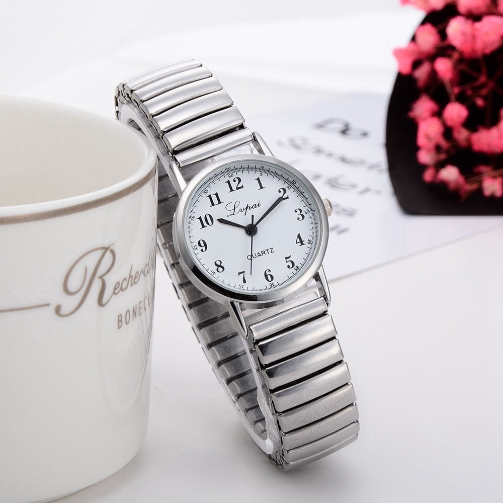 【MIARHB】Fashion Ladies Women Unisex Stainless Steel Quartz Wrist Watch