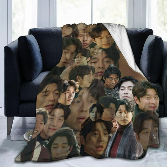 Blanket Gong Yoo Ultra-Soft Micro Fleece Wollen Blankets Throw Blankets Carpet Gift for Home Decoration,Decor Sofa,Office,Dormitory Bed car Camp Couch All Seasons