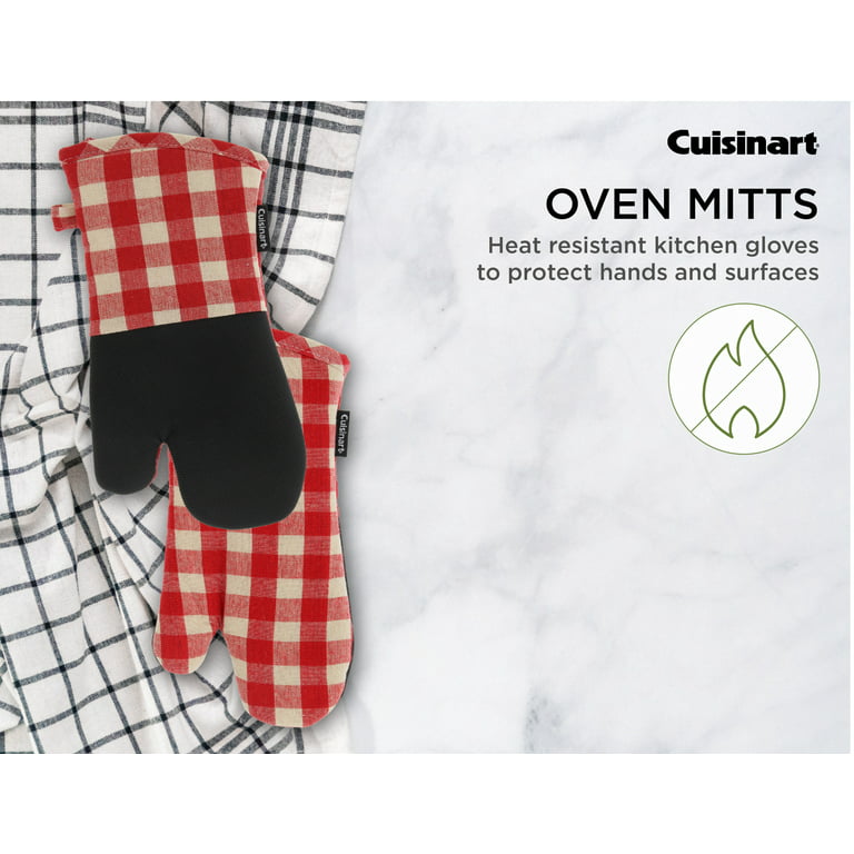 GOODS — Red + White Checkered Oven Mitt
