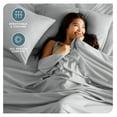 thumbnail image 3 of Full Extra Long Sheet Set - 1800 Ultra-Soft Microfiber Full XL Bed Sheets - Double Brushed - Deep Pockets - Easy Fit - 4 Piece Set - Bed Sheets (Full XL, French Grey), 3 of 9