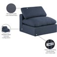 thumbnail image 2 of Meridian Furniture Comfy Navy Linen Textured Fabric Armless Chair, 2 of 10