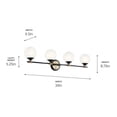 thumbnail image 6 of 55173BKCPZ Kichler Lighting Benno - 20W 4 LED Bath Vanity In Industrial Style-8.75 Inches Tall and 34 Inches Wide-Black/Champagne Bronze Finish, 6 of 6