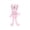 Pink, variant on Cute Easter Bunny Plush Pull Toy, Adorable Rabbit Stuffed Animal Keychain Pendant, Funny Plush Charm for Bags, Birthday & Holiday Gifts, Adult Festival Accessories, 12in, White