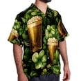 thumbnail image 2 of Saint Patrick's Day Men's Casual Poplin Button Down Short Sleeve Shirts for Summer Beach - Unisex, 2 of 6