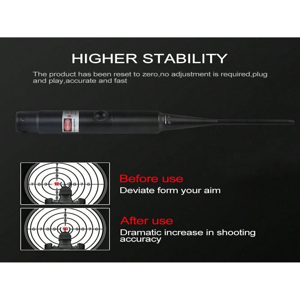 QUTETN Red/Green Laser Bore Sighter Kit .17 To .78 Multiple Caliber Boresighter Rifles