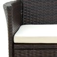 thumbnail image 5 of vidaXL Garden Chairs with Cushions 2 pcs Poly Rattan Brown, 5 of 5