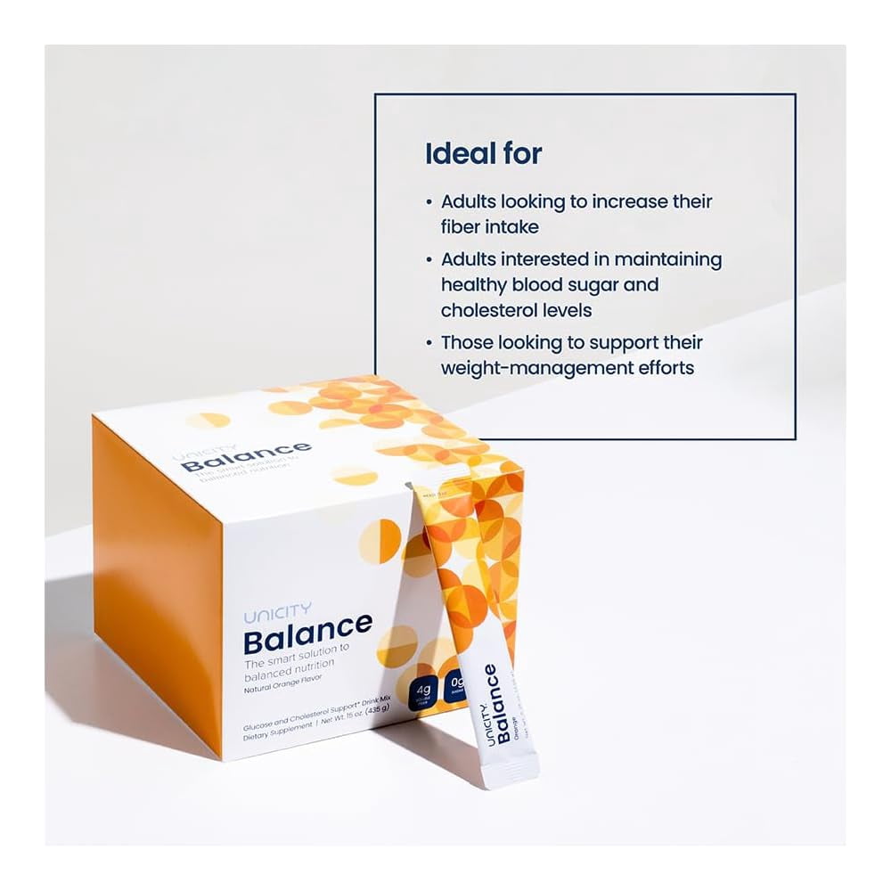 Unicity Drink Mix Duo Pack, Orange Balance & Lemon Unimate, 60 Sachets Total (2 Boxes x 30), Fiber & Citrus Beverage Powder, Low Calorie Daily Drink Mix, Travel Friendly for Men & Women