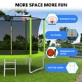 thumbnail image 5 of Leumius 10FT Trampoline for Kids,Upgraded Indoor Outdoor Trampoline with Basketball Hoop,Heavy-Duty Recreational Trampoline with Safety Enclosure Net,Green, 5 of 12