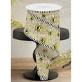 thumbnail image 2 of 2.5" Bumble Bee Royal Stripe Ribbon: Beige (10 Yards), 2 of 3