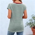 thumbnail image 5 of biudgviw Cap Sleeve Tops for Women Fashion Striped Crewneck Tee Lightweight Casual Loose Fit T-Shirt for Everyday Wear, 5 of 5