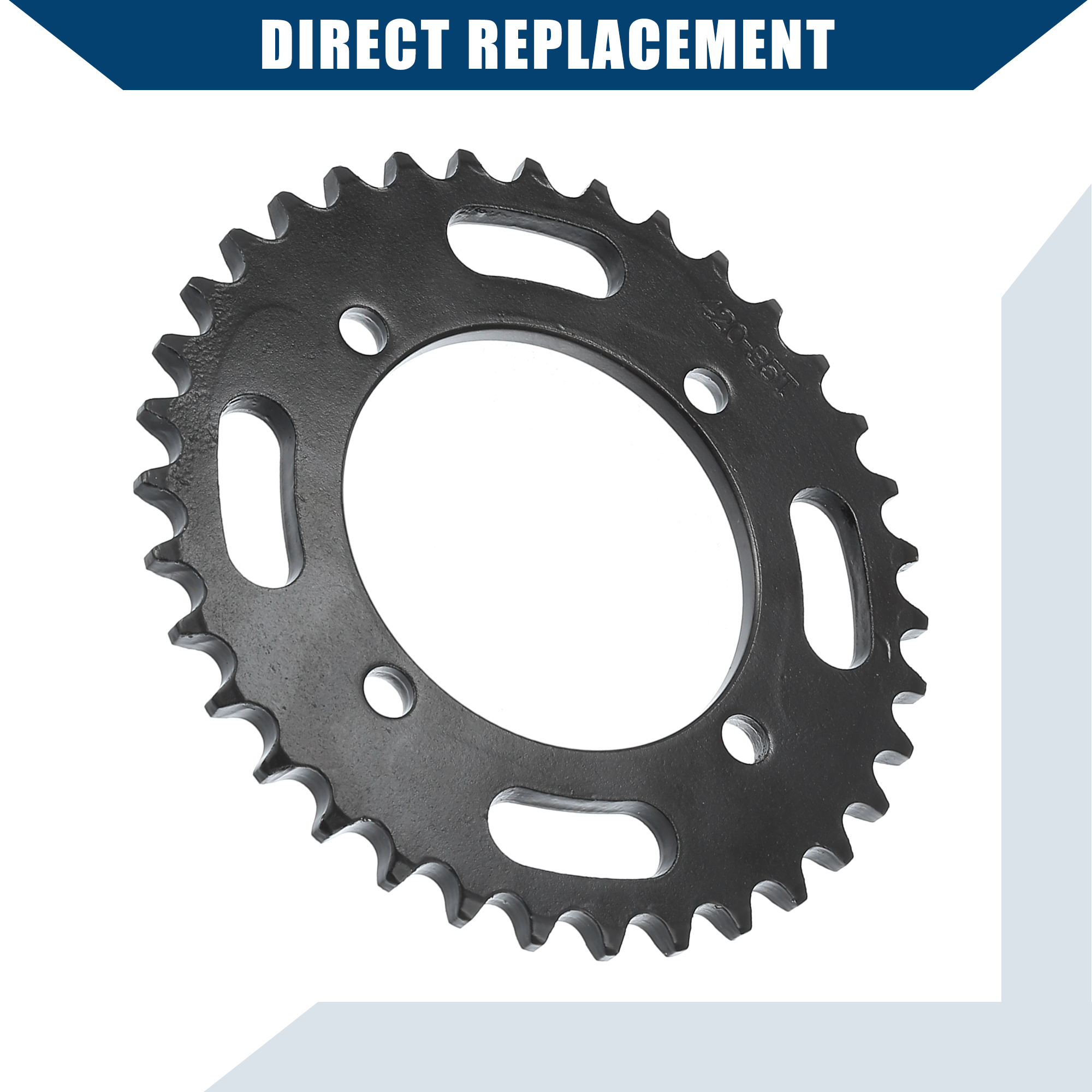 Unique Bargains Motorcycle Chain Sprocket for Dirt Bikes and ATVs Black 35 Teeth