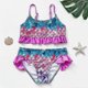 thumbnail image 1 of 2 ~ 12y Girls Swimsuit Two-piece Girls Swimsuit Children's Swimsuit Children's Bikini Set Children's Girls Swimming Equipment, 1 of 3