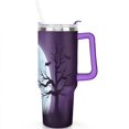 thumbnail image 2 of Halloween Ghost Insulated Tumblers Happy Halloween Tumbler Cup with Straw,Thermal with Lids for Hot and Cold Drinks for Outdoor Sports Wedding 40 oz Spooky Cup, 2 of 7