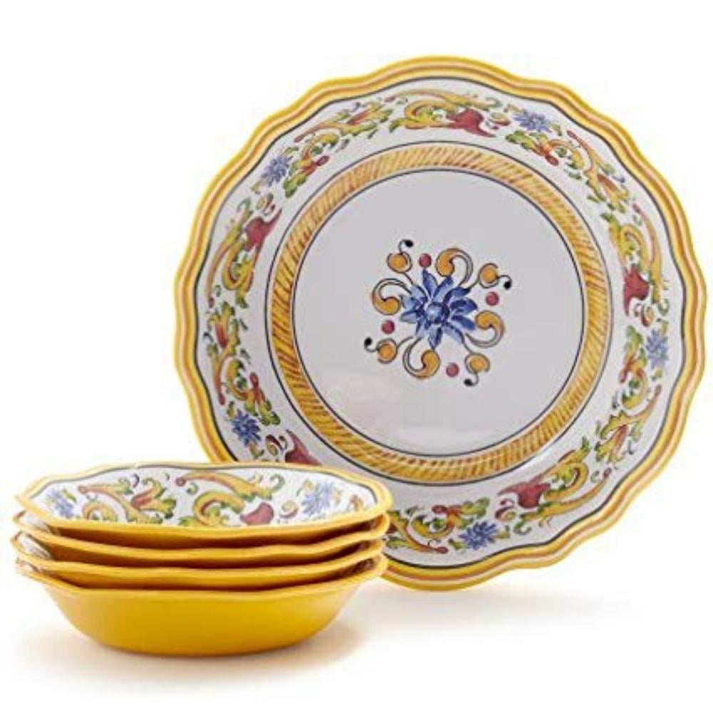 Floreale 5 Piece Melamine Pasta Set Add A Touch Of Italian Charm To Any Picnic Bbq Or Garden Party With This Festive Set Which Includes A Serving Bowl By Sur La Table Walmart Com Walmart Com