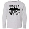 thumbnail image 3 of Inktastic Austin Texas Someone Loves Me Skyline Long Sleeve Youth T-Shirt, 3 of 5