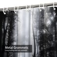 thumbnail image 4 of LALILO Black and White Dark Woods Forest Shower Curtain, Ancient Trees, 72x72 Inch, 12 Hooks, 4 of 6