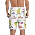 thumbnail image 3 of Kdxio Happy Avocado Print Mens Sleep Shorts Bottoms Soft Comfy Pajama Wear Pants with Drawstring Pockets, 3 of 7