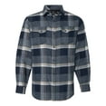 thumbnail image 1 of Burnside Snap Front Long Sleeve Plaid Flannel Shirt, M, Indigo, 1 of 1