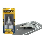 Lockheed Martin F-35 Lightning II Aircraft Gray "Joint Strike Fighter" with Runway Section Diecast Model Airplane by Runway24