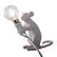 thumbnail image 4 of Lámpara de mesa Lámpara de escritorio de ratón Lámpara de mesa lateral de animal de resina Bombilla de luz E12, Blanco, Enchufe de EE. UU., Ratón sentado Methold HA003391-11B, 4 of 7