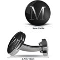 thumbnail image 3 of Initial Cufflinks for Men Personalized Black Cuff Links 26 Alphabet Letter A-Z Suit Accessories  for Wedding Business Formal Occasions, 3 of 7