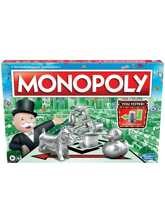 Monopoly Board Game for Kids and Family Ages 8 and Up, 2-6 Players