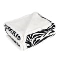 thumbnail image 2 of Catalonia Sherpa Fleece Throw Blanket, Soft Plush Couch Blanket, TV Bed Blanket, Comfy Warm Heavy Throws, Comfort Caring Gift, Zebra, 50" x 60", 2 of 6