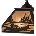 thumbnail image 4 of Meyda 175542 16 in. Square Canoe At Lake Pendant, Oil Rubbed Bronze & Silver Mica, 4 of 7
