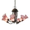 thumbnail image 6 of Meyda Lighting 24" Wide Purple Tiffany Pond Lily 7 Light Chandelier - N/A, 6 of 6