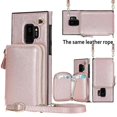 thumbnail image 5 of Funda tipo cartera para Samsung S9 con tarjetero y correa para el hombro para mujer, 5 of 5