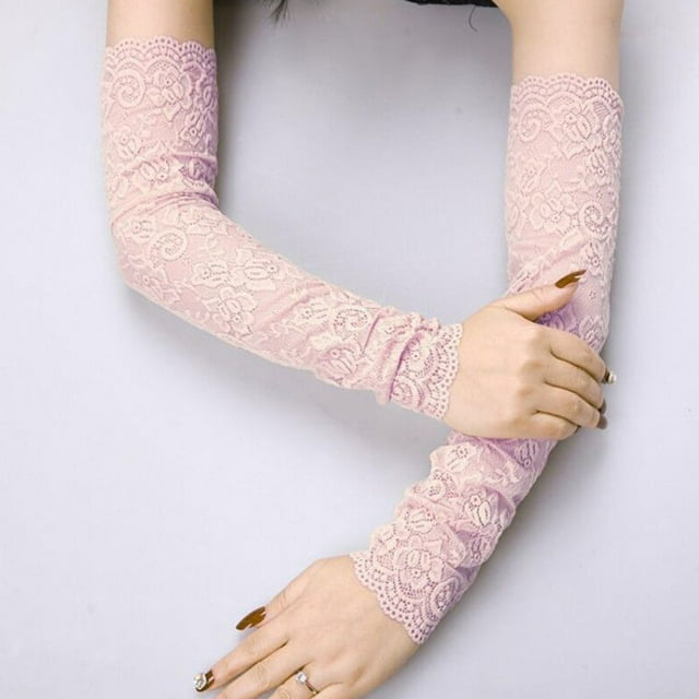 CRCMURE Tablier Manche Dentelle Manches Bras Protection UV Gants de Protection UV Sans Doigts