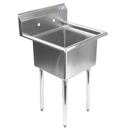 Stainless Steel Mop Sink - gridmann 1 compartment nsf stainless steel commercial kitchen prep & utility sink - 23.5 in. wide