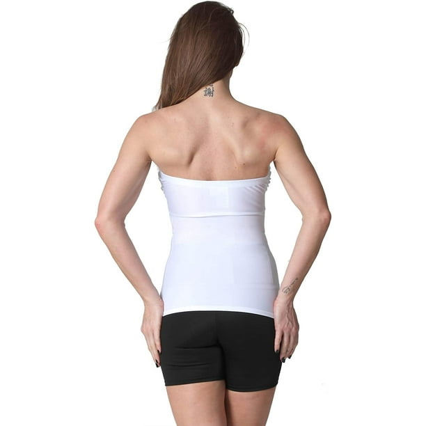 InstantFigure Women's Compression Shaping Strapless Tube Dress 