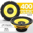 thumbnail image 3 of Pyle Car Midbass Speaker System - Pro 8 Inch 400 Watt 4 Ohm Auto Mid-Bass Component Poly Woofer Audio Sound Speakers For Car Stereo w/ 40 Oz Magnet, 50Hz-5KHz Frequency, 3.58” Mount Depth - PLG81, 3 of 7