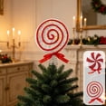 thumbnail image 7 of Christmas Candy Tree Topper Peppermint Candy Cane Christmas Tree Toppers 10.2 Inch Candy Swirl Christmas Ornament Glitter Xmas Tree Topper for Holiday Party Festive Home Decor, 7 of 7