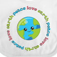 thumbnail image 4 of Inktastic Peace Love Earth Boys or Girls Baby Bib, 4 of 4