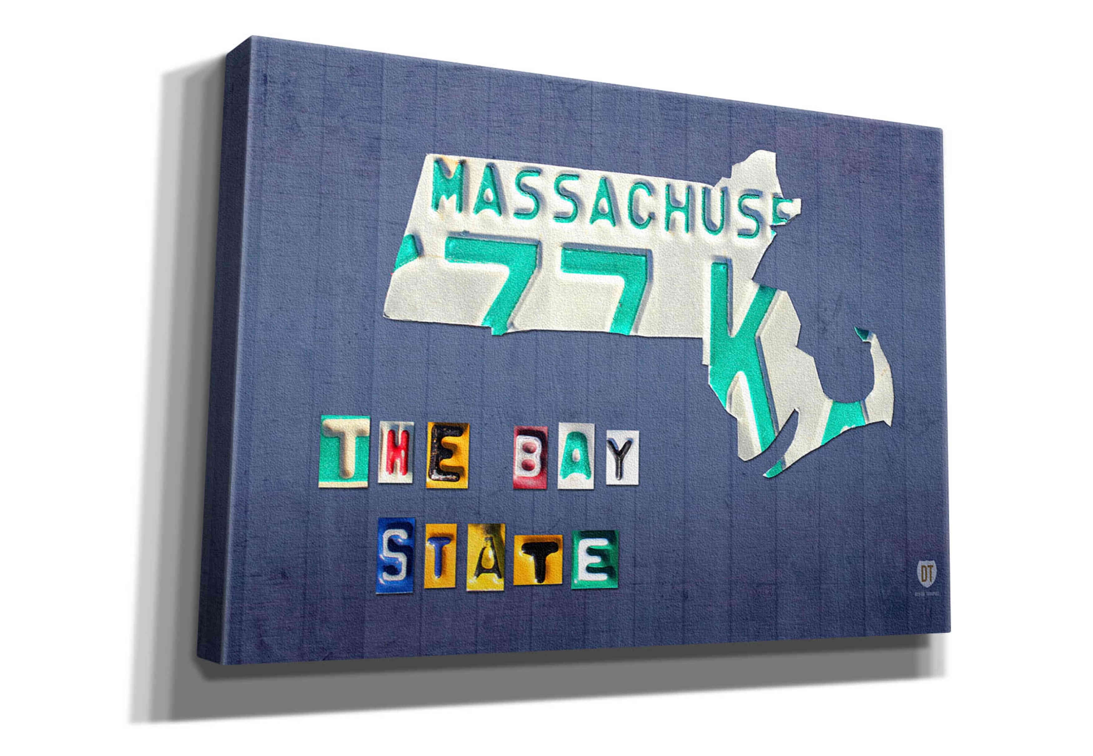 Epic Graffiti 'Massachusetts License Plate Map' by Design Turnpike, Giclee  Canvas Wall Art, 26"x18" - Walmart.com