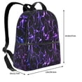 thumbnail image 4 of Lsque Galaxy Lightning Pattern Backpack – School Travel Canvas Daypack with Ergonomic Padded Straps, Multiple Compartments & Leather Handle, 4 of 5